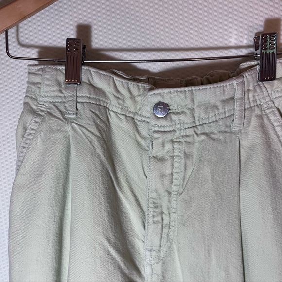 Anthropologie Pilcro Green Paperbag Barrel Pants High Rise Relaxed Size 25 Sage - Picture 5 of 9